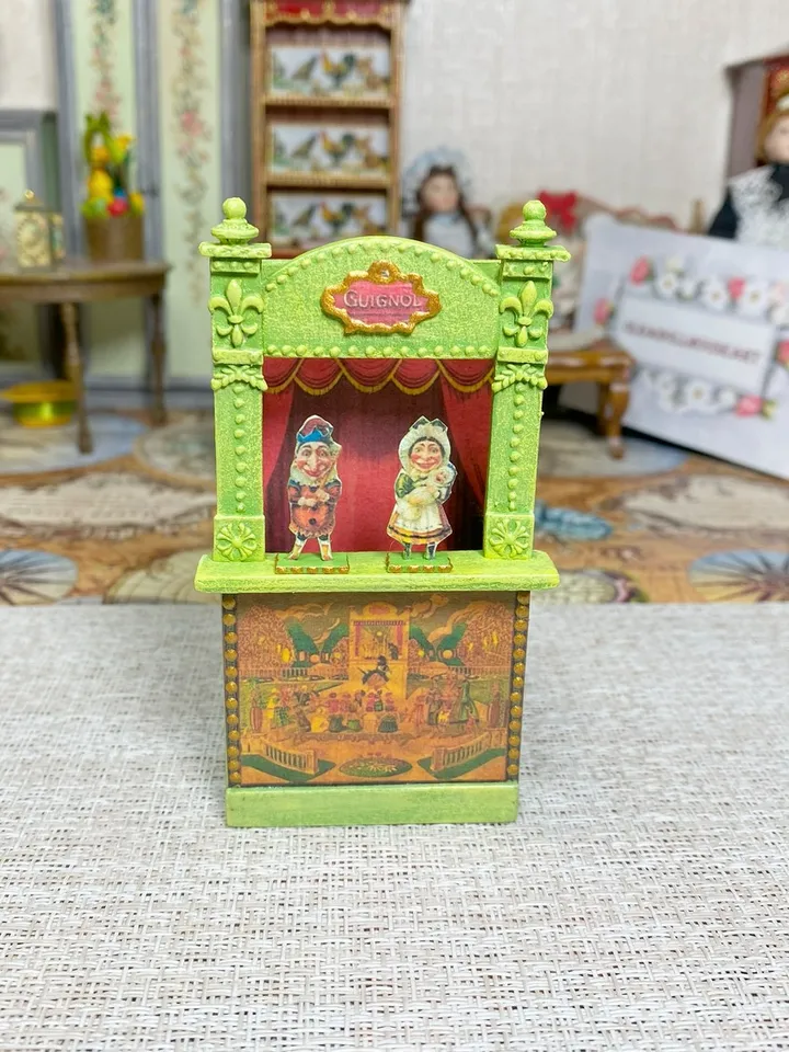 Vintage puppet theater. 1:12.
