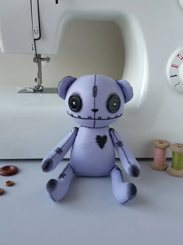 Handmade Bear Doll – Purple