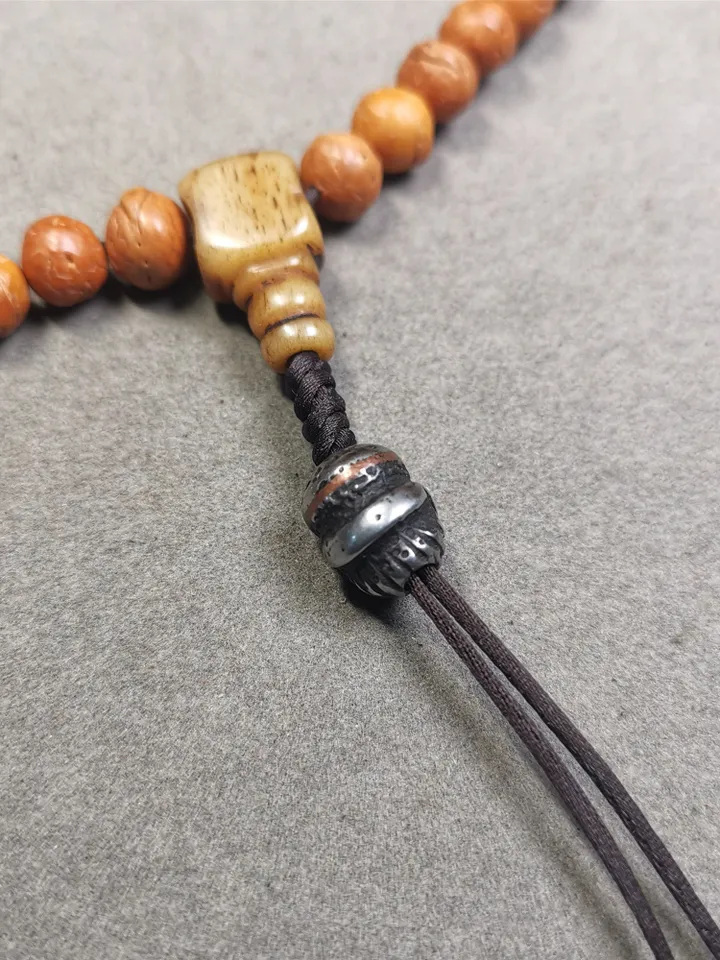 Gandhanra Handmade Tibetan Mala Spacer Beads,Cold Iron Skull Citipati Marker Beads for Prayer Bead Necklace Accessories,0.47" × 0.4"