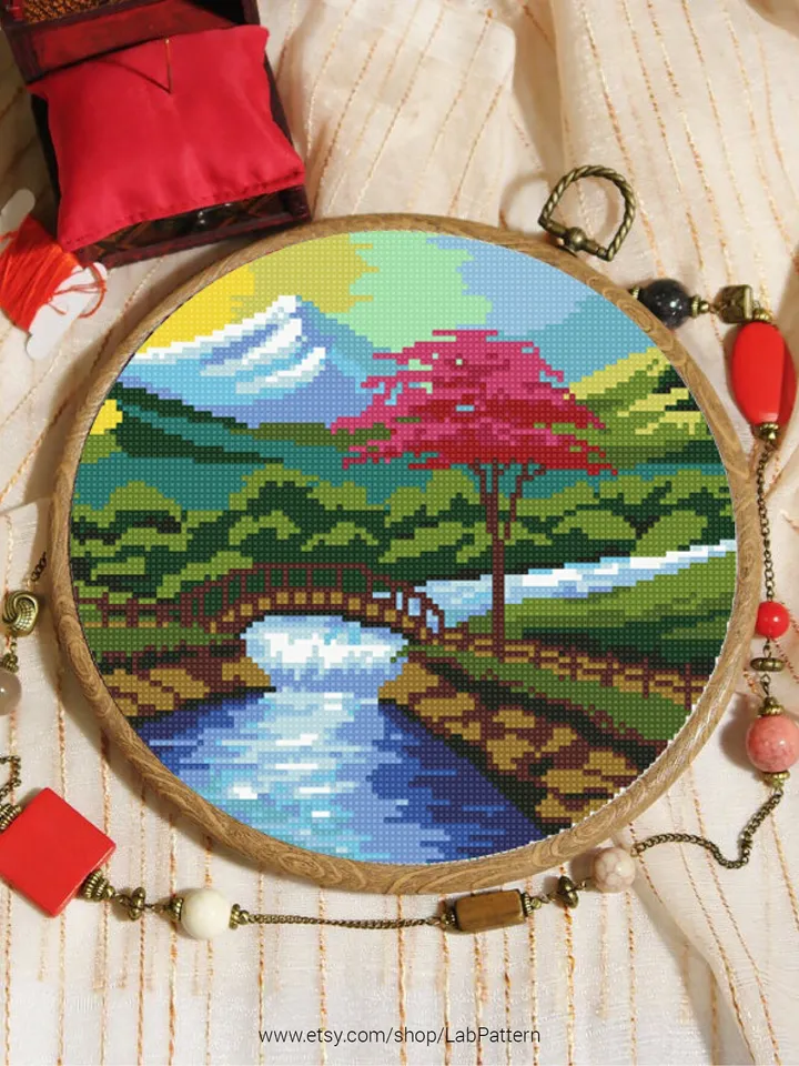 Nature Cross stitch pattern | Embroidery Pattern | Instant Download | Embroidery Designs