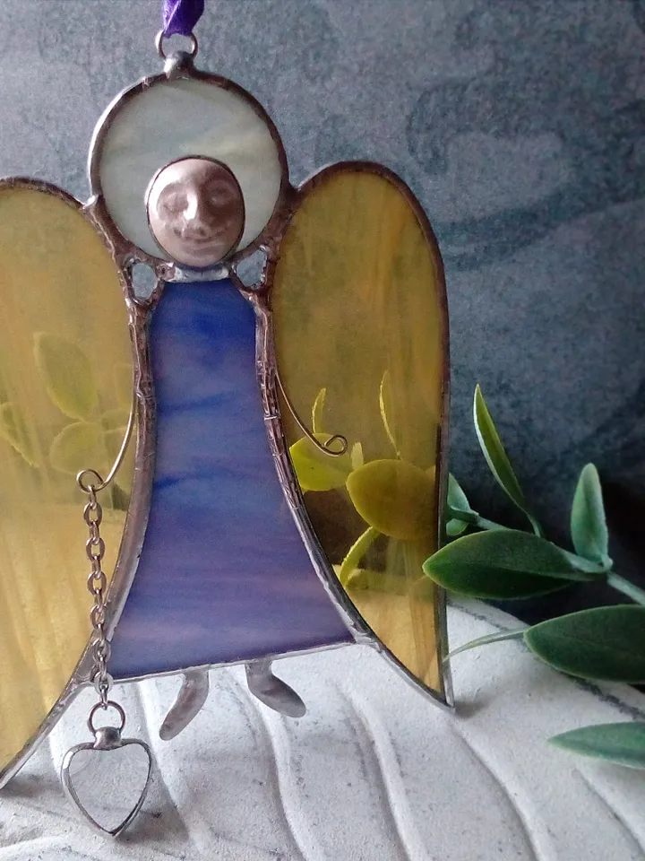 Christmas decorations, Angel suncatcher, New year tree toy, Hygge christmas, Handmade angels