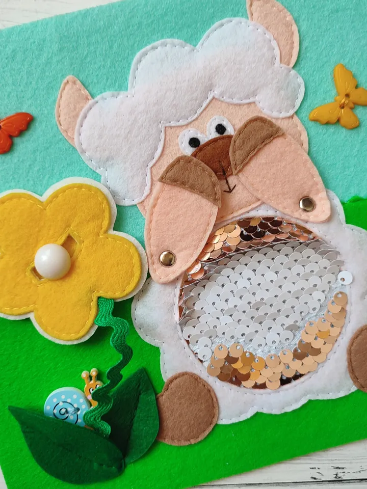 Sheep Quiet book pattern PDF & Tutorial page, Felt activity book pattern, Farm Quiet book svg, Sensory toys, Felt sewing pattern toddler