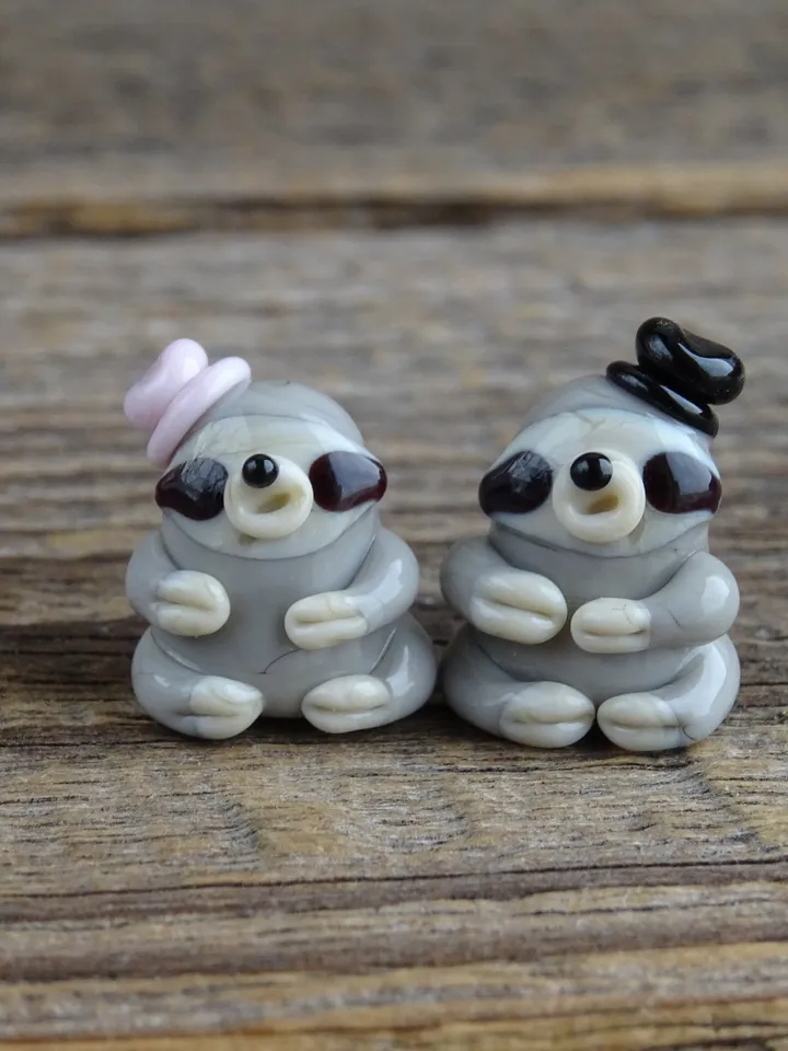 SLOTH GIFTS Sloth figurine Sloth ornament I love you Engagement ornament Couples ornament Baby sloth Glass sloth tiny