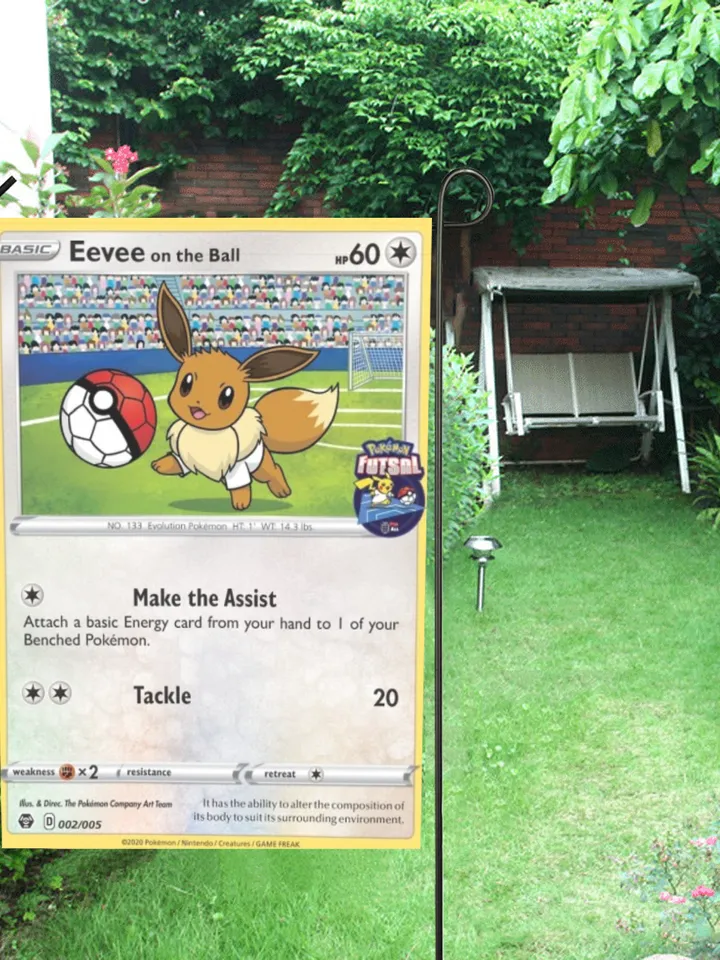 Eevee on the Ball Card Garden Flag (Two Sides Printing, without Flagpole)
