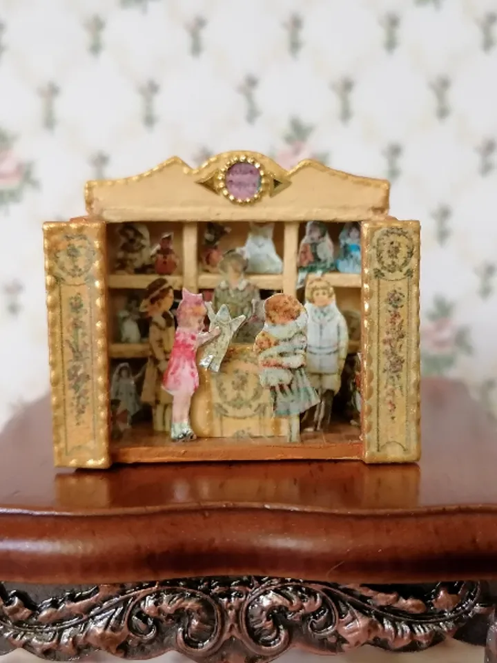 Paper theater. Puppet show. Toy store. Dollhouse miniature.1:12 scale.