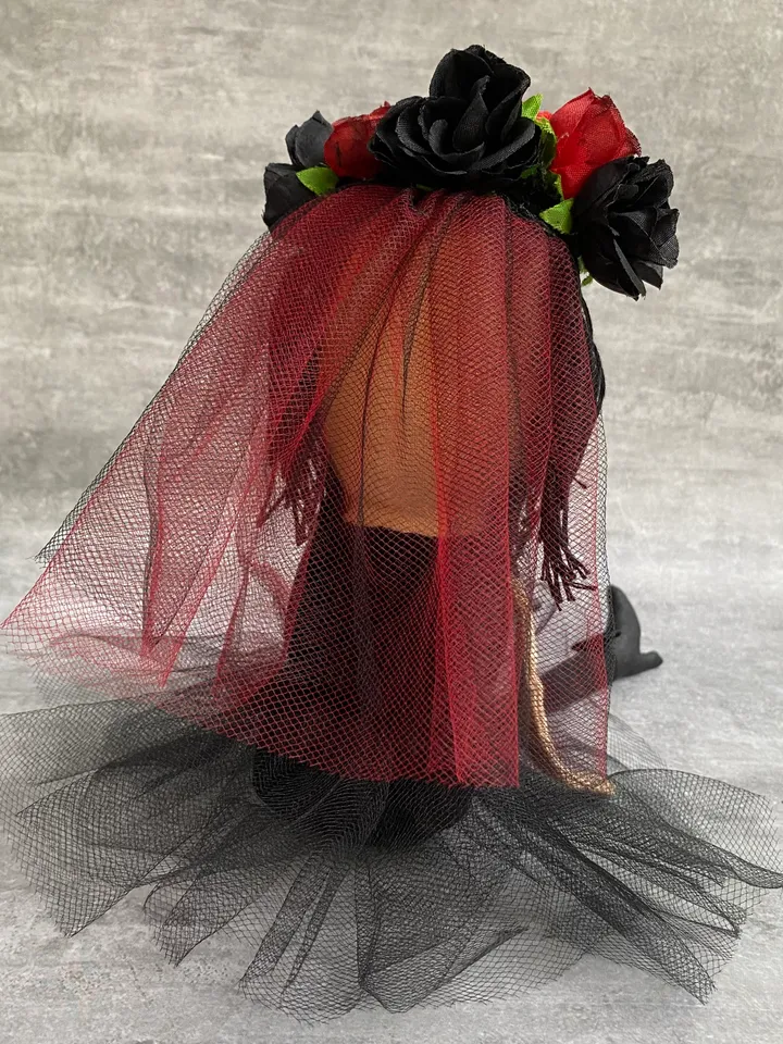 Halloween doll . Sugar skull doll . Handmade Rag doll .
