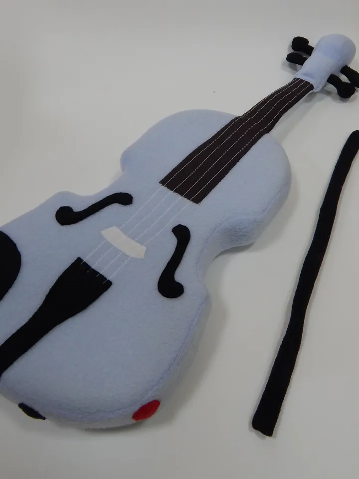 Violin plush toy with sound recorder