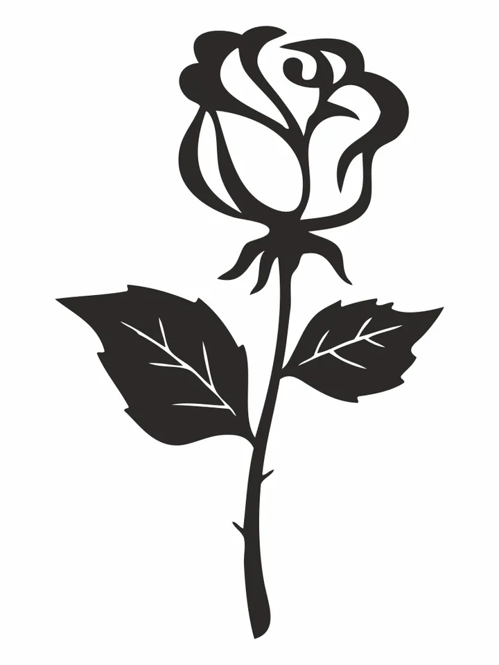 Rose silhouette, Black rose svg, Roses svg, Flower svg, Roses clipart, Roses bundle svg, Roses cut file