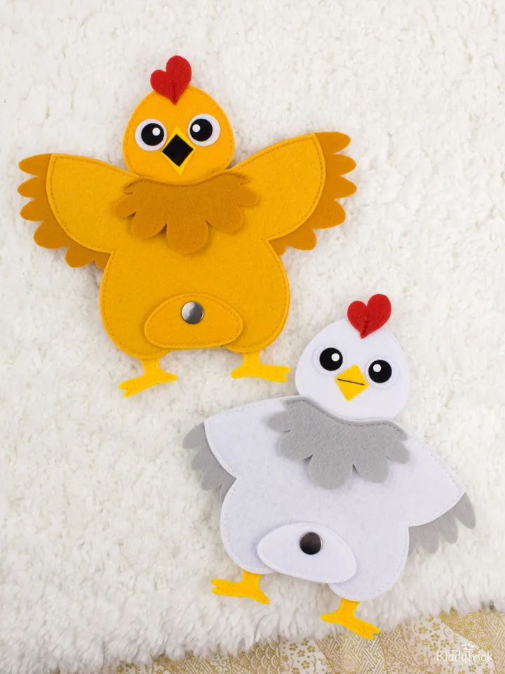 Felt Chickens Sewing Pattern - Dress Up toy
