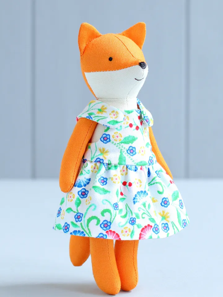 2 PDF Mini Wolf and Fox Stuffed Animals Sewing Patterns Bundle