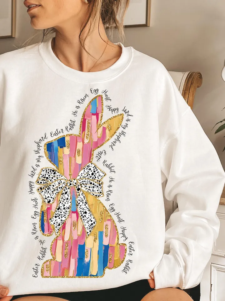 Easter Bunny Png, Happy Easter PNG, Retro Easter Png, Easter Coquette Png, Floral Spring Png, Easter Coquette Png, Brushstroke Easter Png