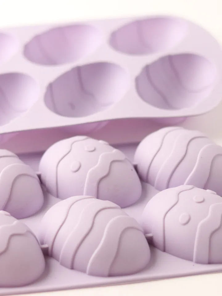 Silicone mold for baking, cooking, candy and chocolate making, Easter Egg shape soap making DIY resin