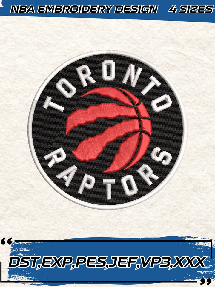 Toronto Raptors Logo Embroidery Designs,NBA Logo Embroidery Files, Machine Embroidery Design File, 4 Sizes,Digital Download