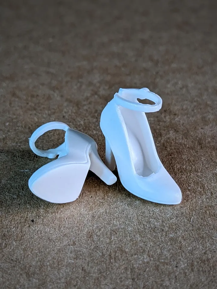White high heel shoes for 1/6 scale female dolls