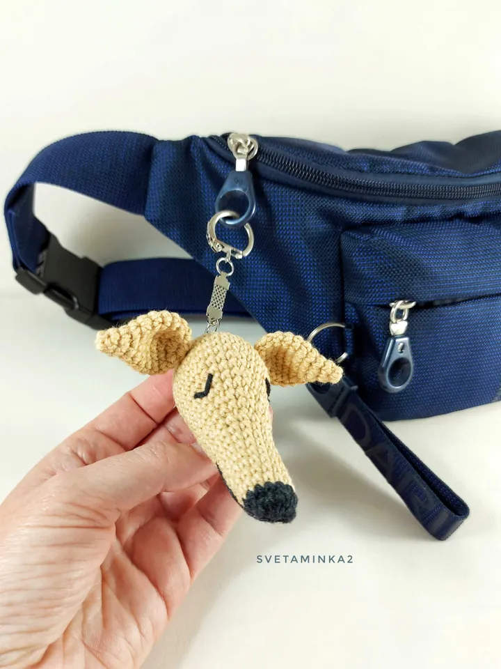 Crochet Keychain Pattern Amigurumi Dog Greyhound, Whippet, Galgo, Italian Greyhound, Sighthound, Lurcher. Digital Download. PDF.