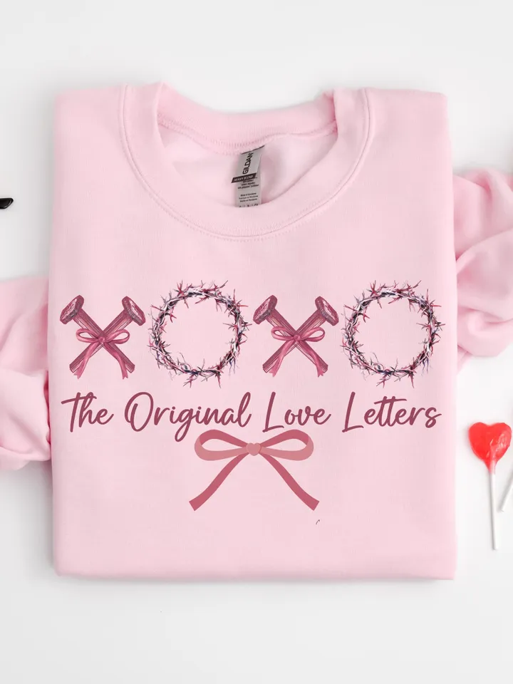 XOXO the original love letters png, Christian Valentines Png, Valentine Day Png, Valentine Bow Png, Christian Shirt, Jesus Valentine Png
