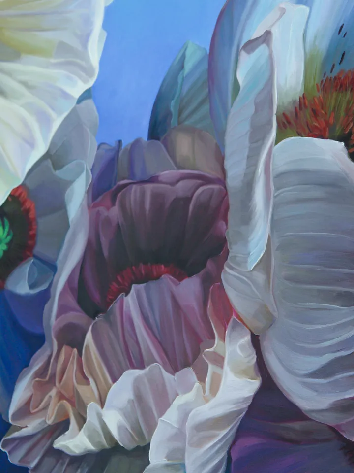 Purple extravaganza oil painting Poppies
