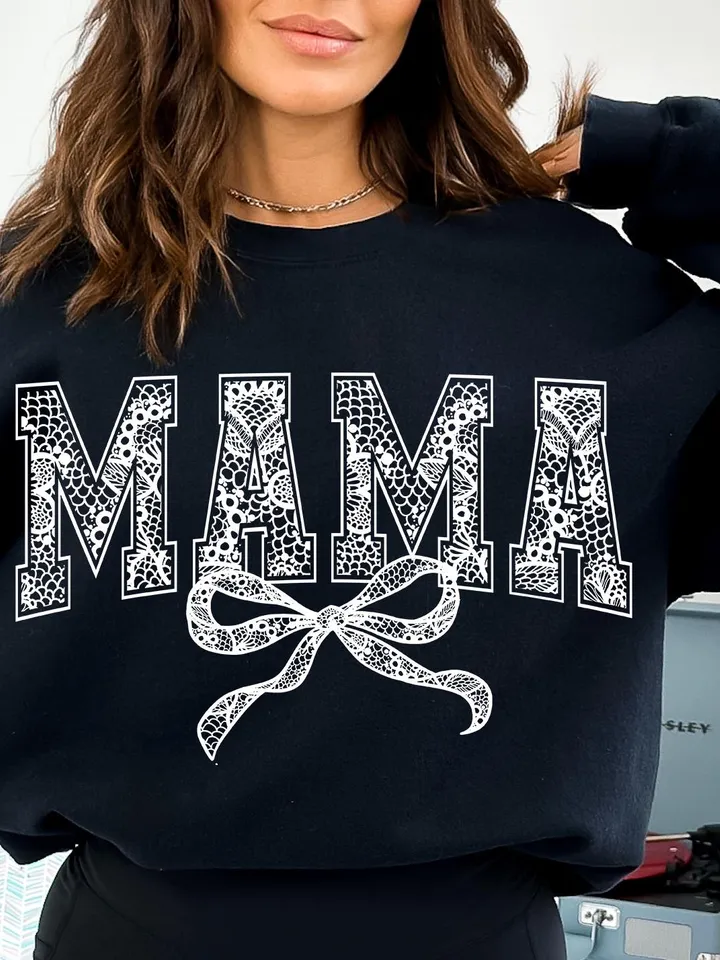Lace Mama Coquette Png, Mama Png, Floral Mama Chinoiserie Png, Mama Varsity Png, Mothers Day Png, Gift for Mom, Lace Coquette Bow Png