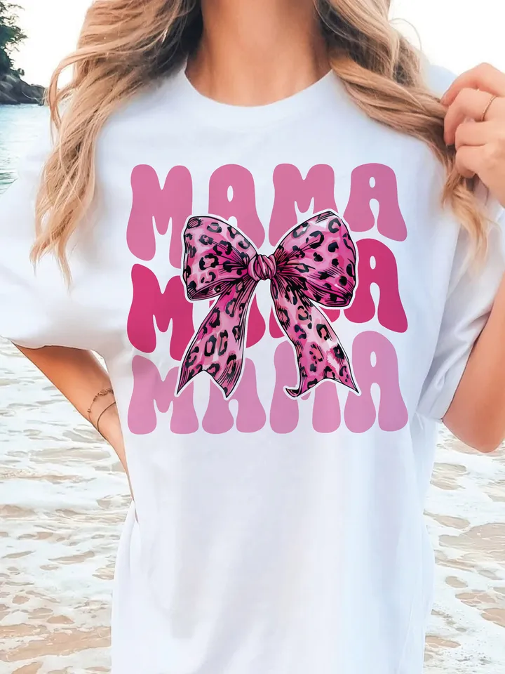 Pink Cheetah Coquette Mama bow png Coquette clipart design trending png retro mama png pink bow png soft girl aesthetic png Leopard png