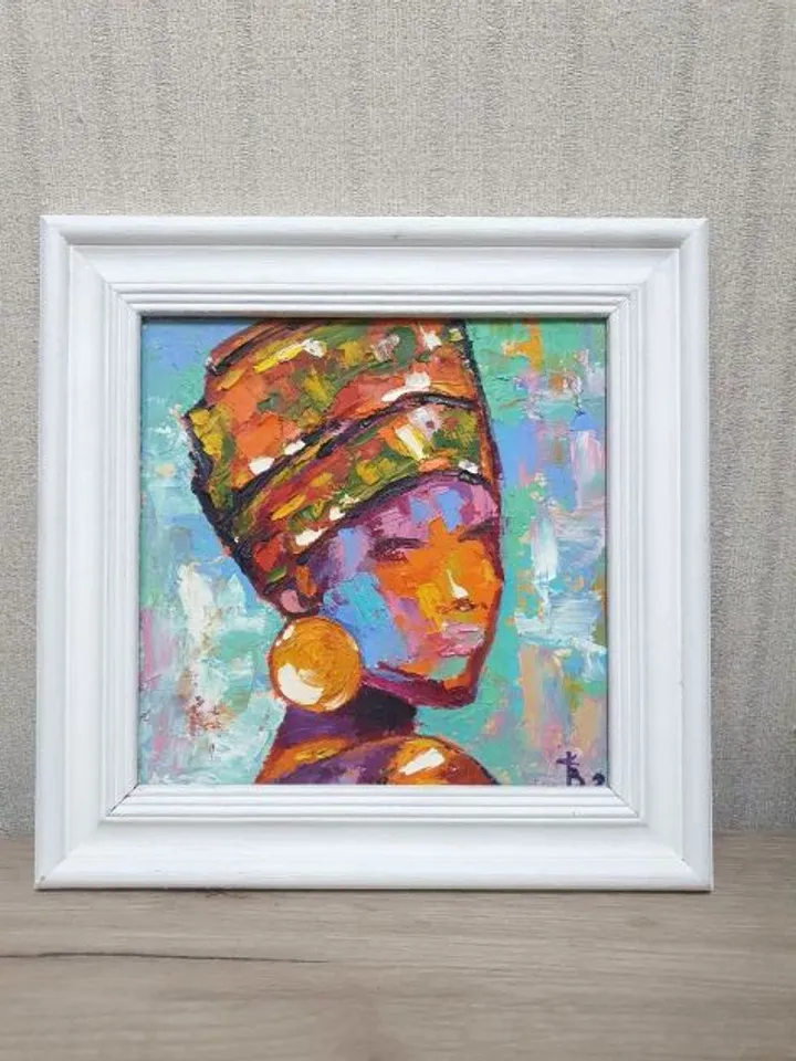 Faceless Elegance woman oil painting