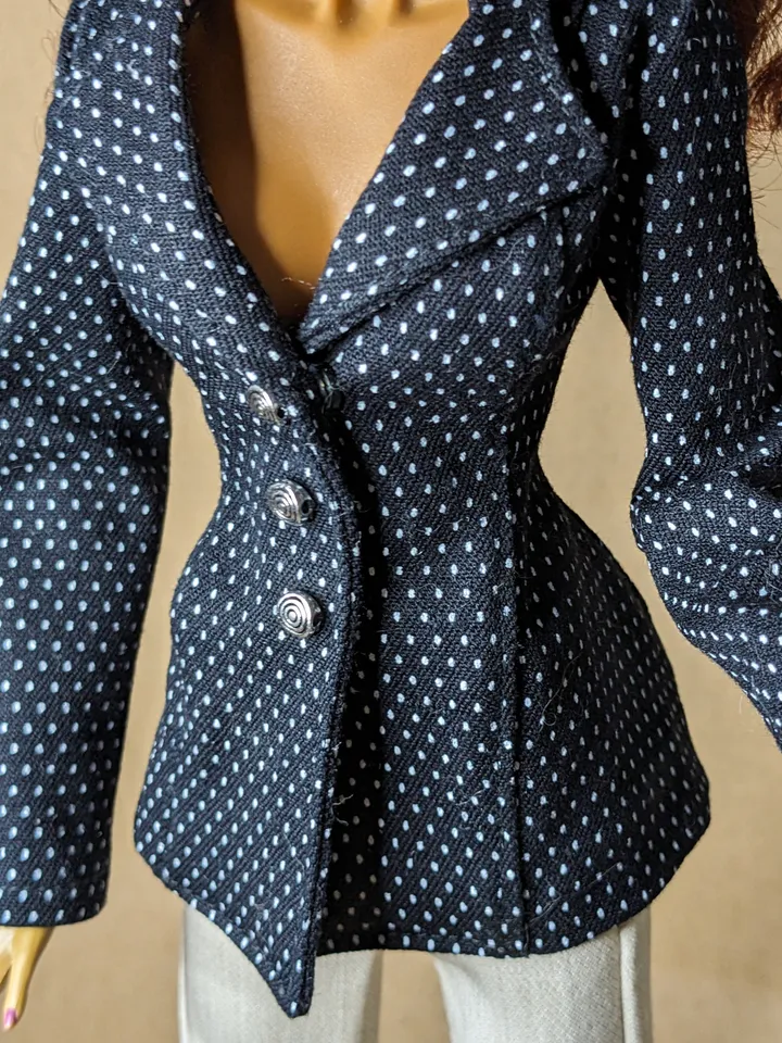 Handmade classic suit (jacket & pants) for 16-inch Fashion Royalty dolls - FR16