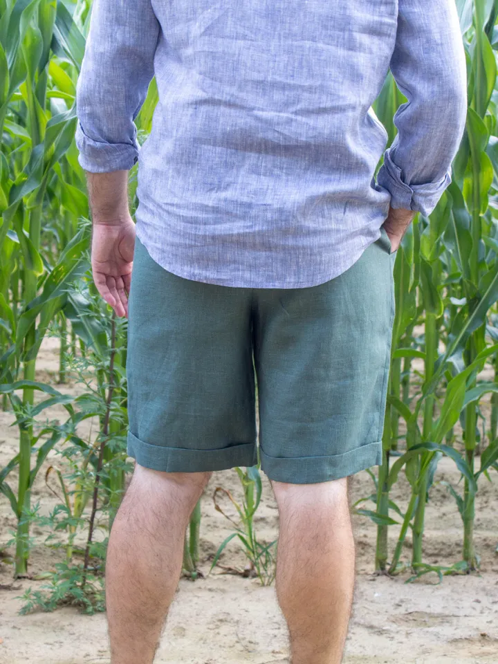Linen shorts for men / Linen organic clothing / Mens summer linen shorts / gift for men