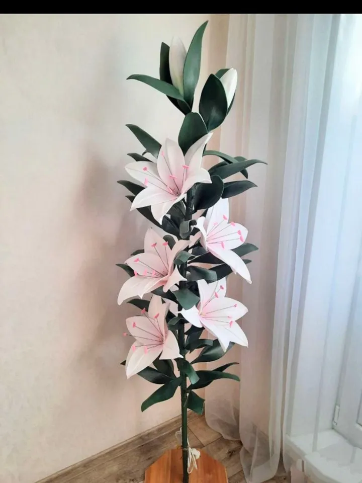lily floor lamp, large flowers luminous, bedroom lamp, home decor, living room decoration, floor lamp