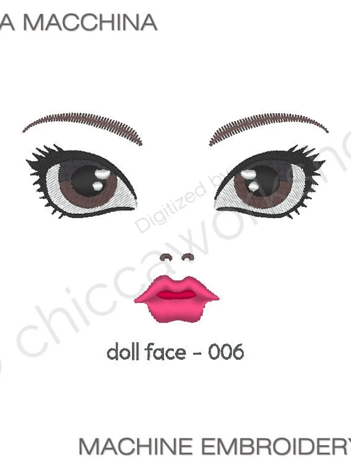 Dolls Faces - Ricamo a macchina