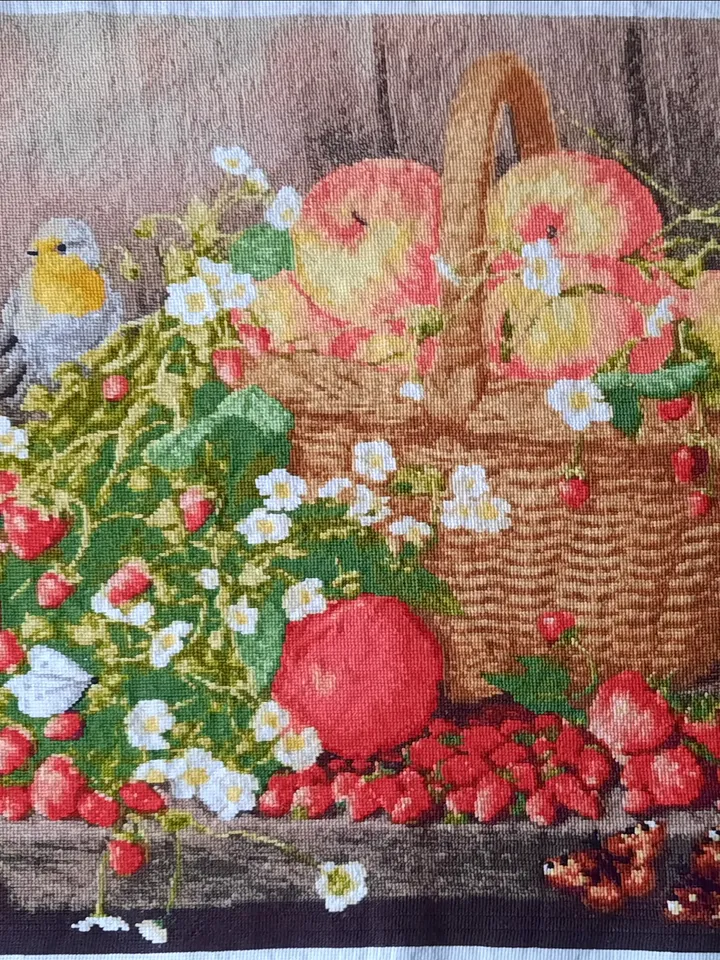 Summer Abunsance Finished Cross Stitch Embroidery