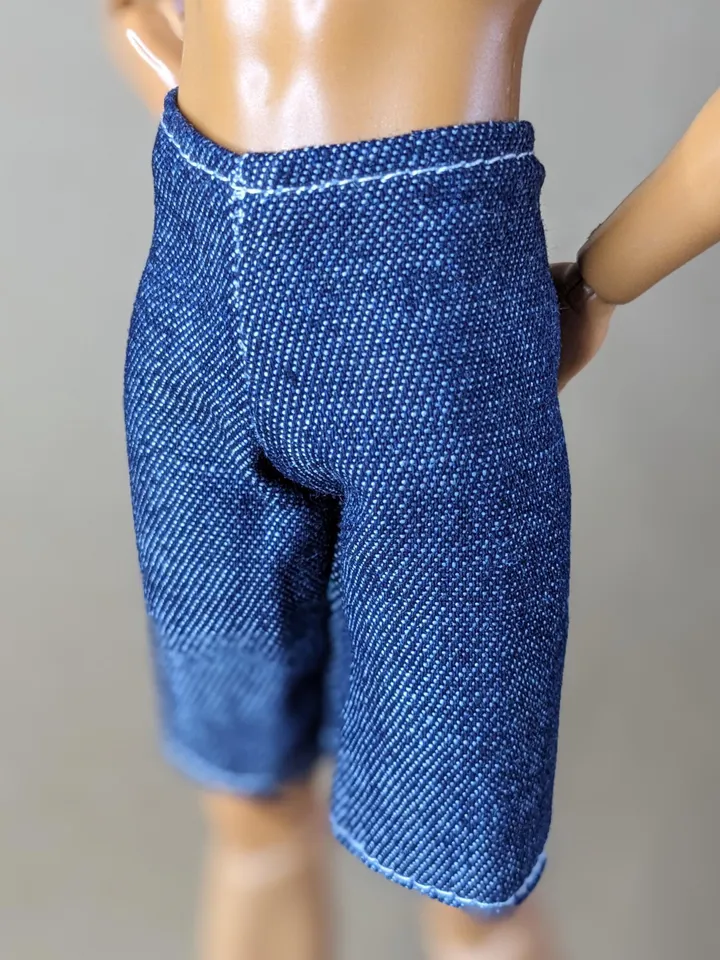 Blue shorts for 12 inch fashion male dolls