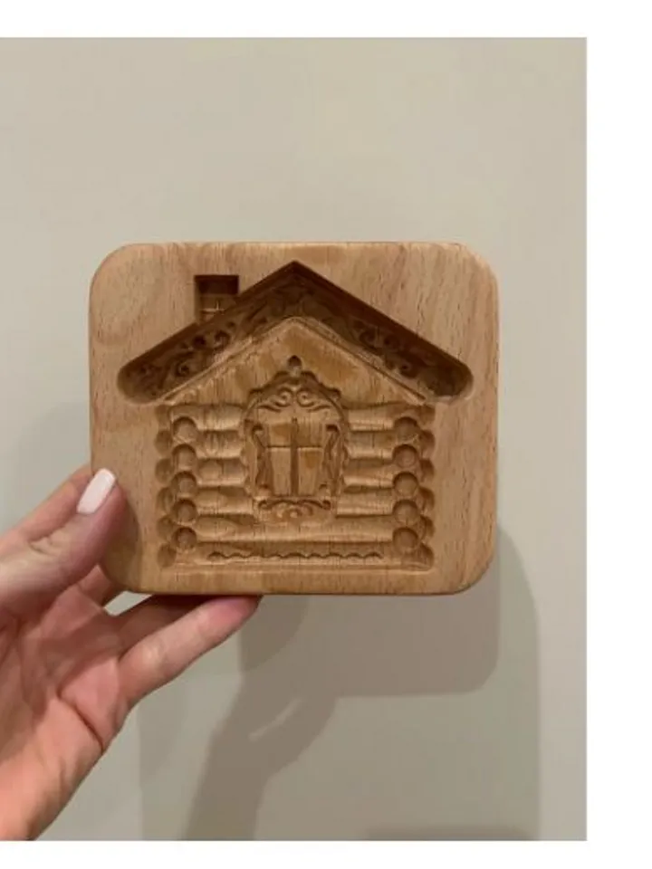 House Embossed cookie mold, cookie cutter, wooden mold, Wooden stamp ,stamp for gingerbread cookies, springerle stamp
