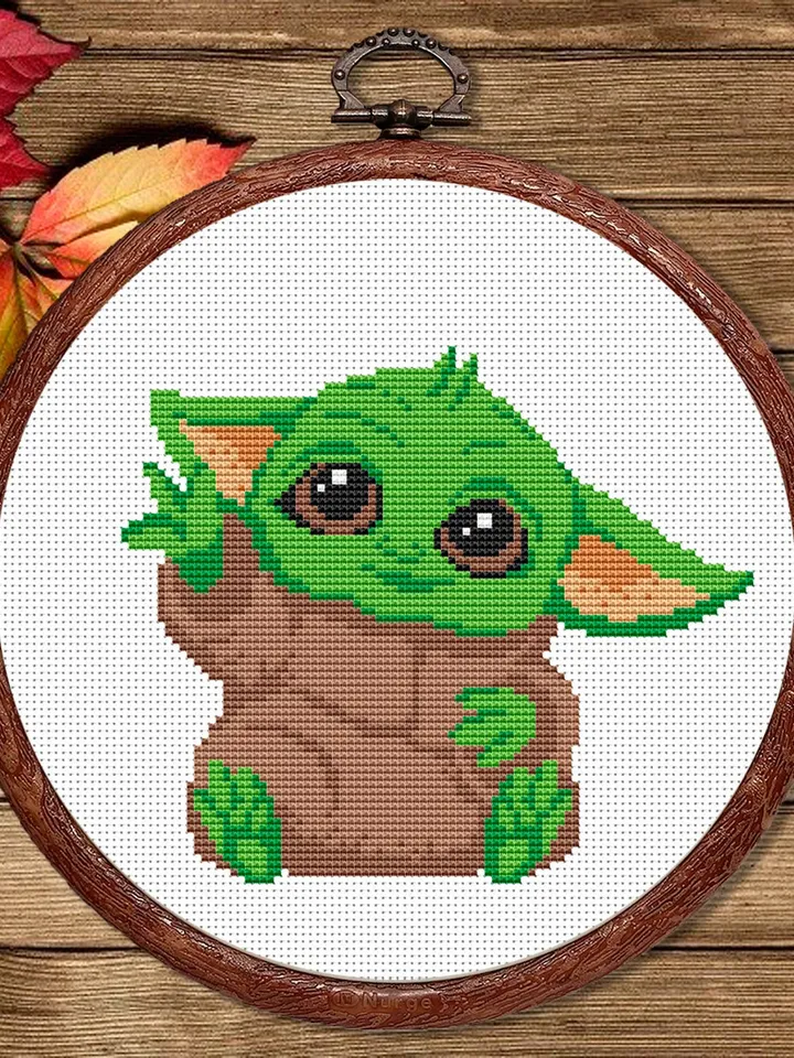 Baby Yoda Cross Stitch Pattern, Movies Cross Stitch Pattern, Movie Pattern, Wizard Cross Stitch Pattern, TV Cross Stitch Patterns #mv019