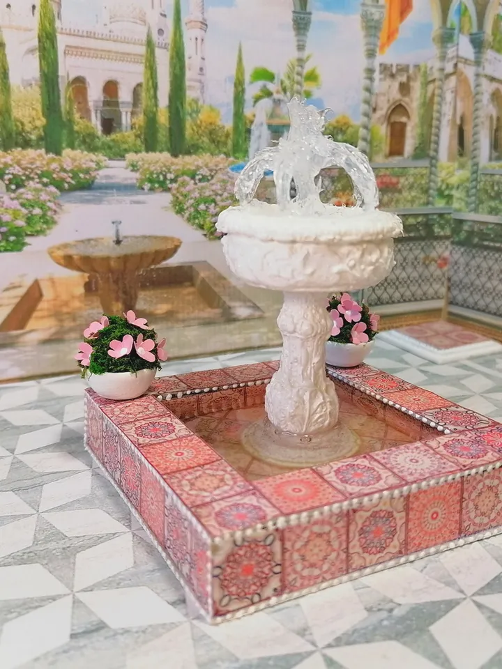 Miniature fountain. Fountain for the collection of dolls.
