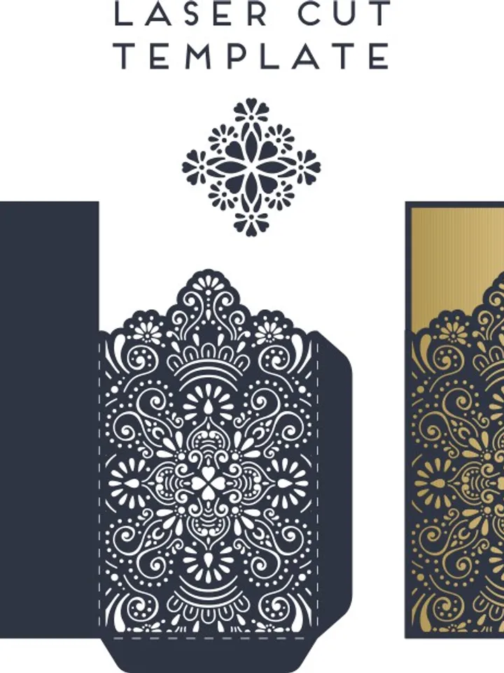 Digital Template Cnc Router Files Cnc Openwork Envelope Files for Wood Laser Cut Pattern
