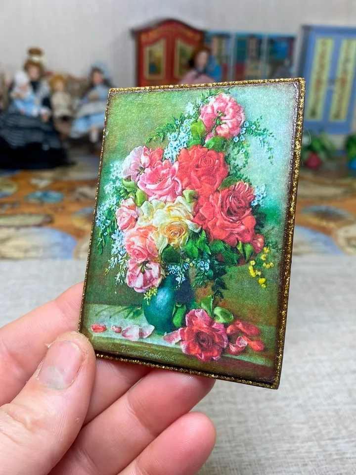 Painting for a doll's house. Photo print. 1:12. Dollhouse miniature.