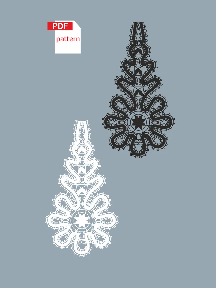 Bobbin lace Tie Pattern Lace accessory PDF pattern
