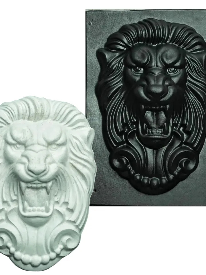 Plastic Mold for concrete and gypsum "Lion" DIY large Mold size