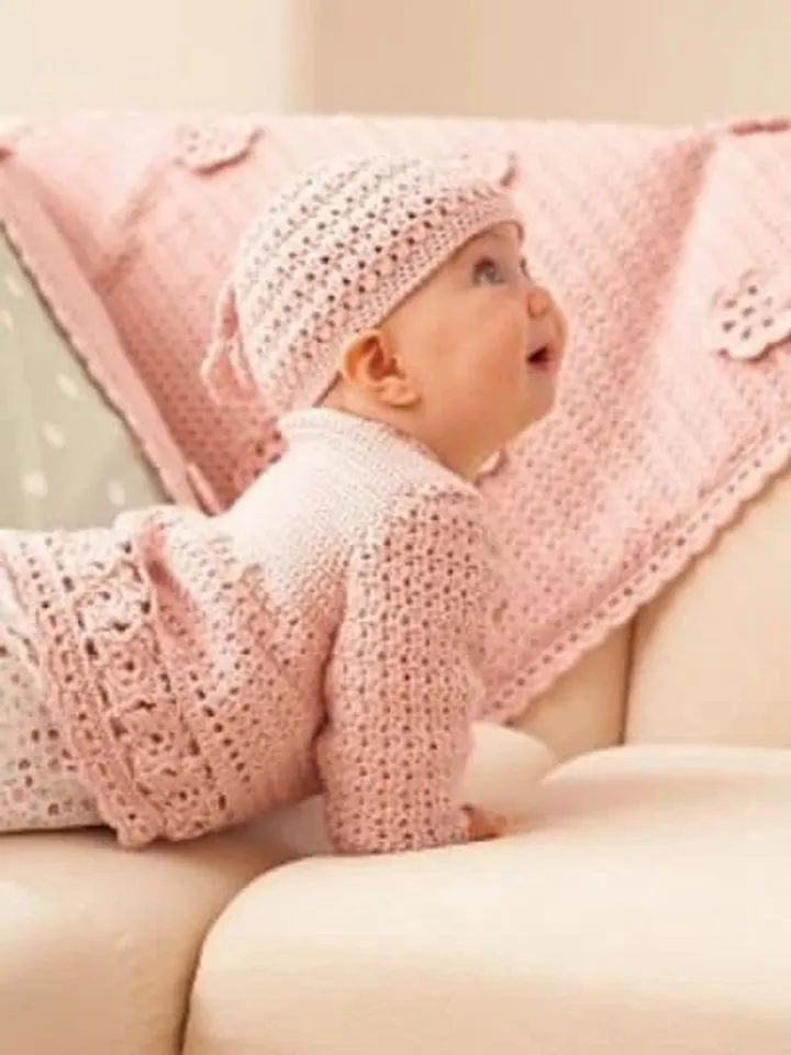 CROCHET PATTERN PDF, baby cardigan , crochet baby blanket, baby hat Easy Crochet Pattern set baby 6-12; 12-18; 18-24; 24-30 months