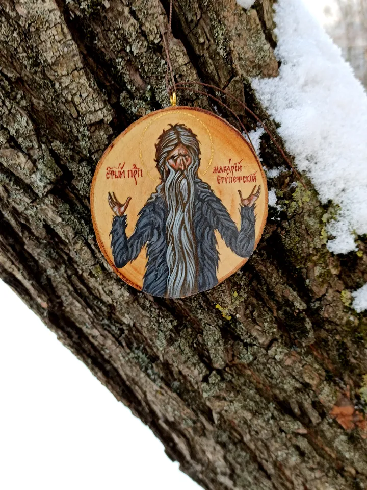 The Eastern-Orthodox Icon "Macarius of Egypt"