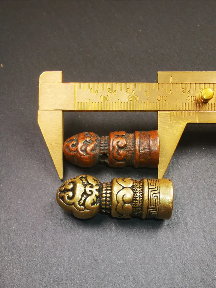 Gandhanra Vintage Tibetan Stamp Seal,Snow Lion Shape,Auspiious Meaning, Hand Crafted Amulet Pendant,
