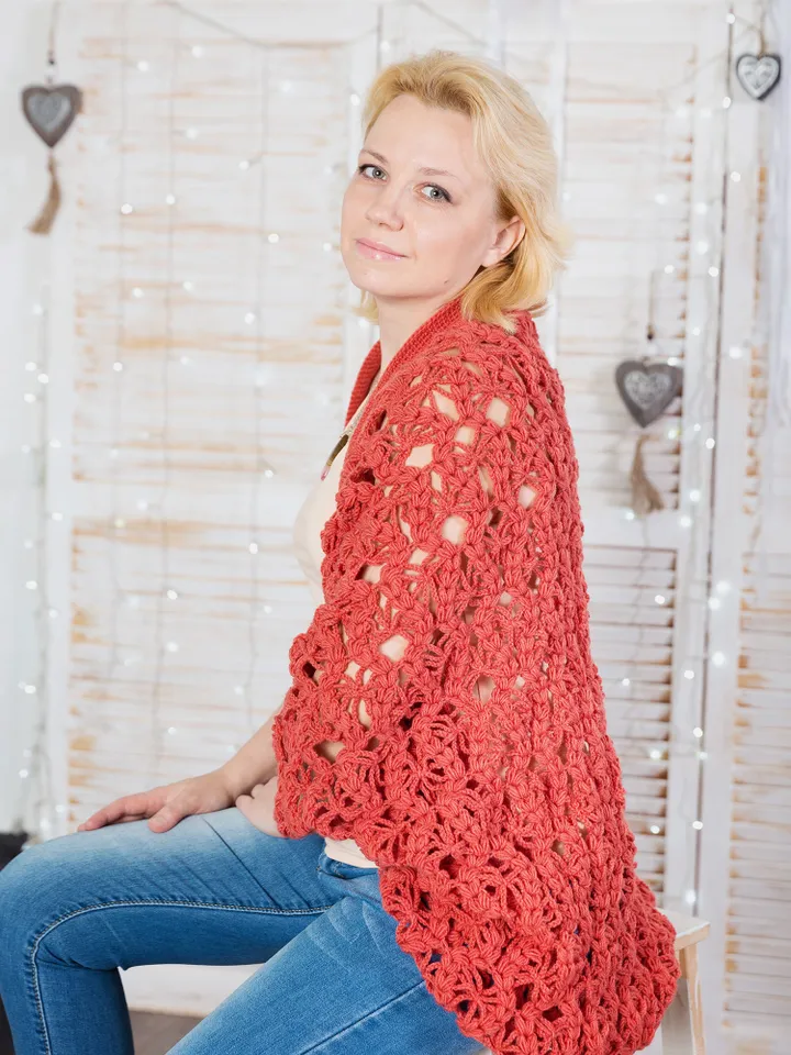 Women's Cocoon Shrug Crochet Pattern