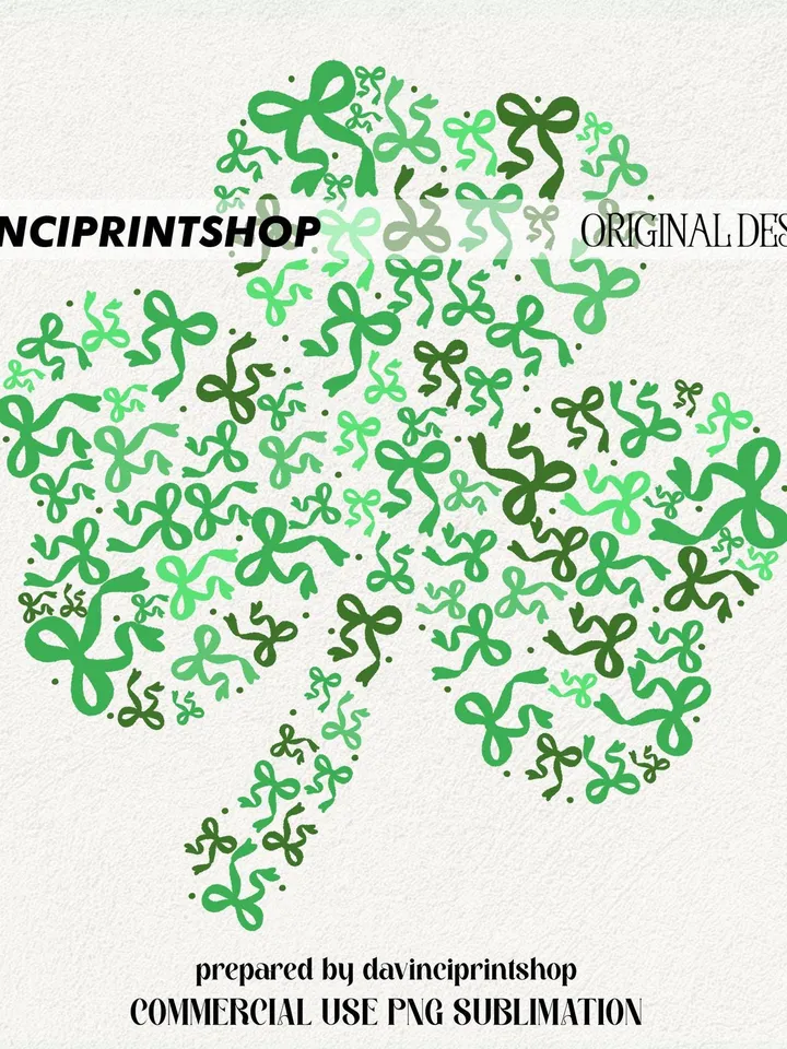 2 files, St Patricks Day Coquette PNG, Lucky Shamrock PNG, St Patricks Png, Lucky Png, Irish Png, Clover Png, Retro St Patricks, Green Bow