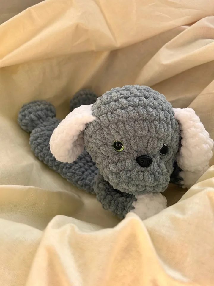 Crochet puppy snuggler pattern Amigurumi puppy lovey pattern