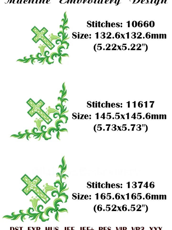 Easter Floral Corner embroidery design
