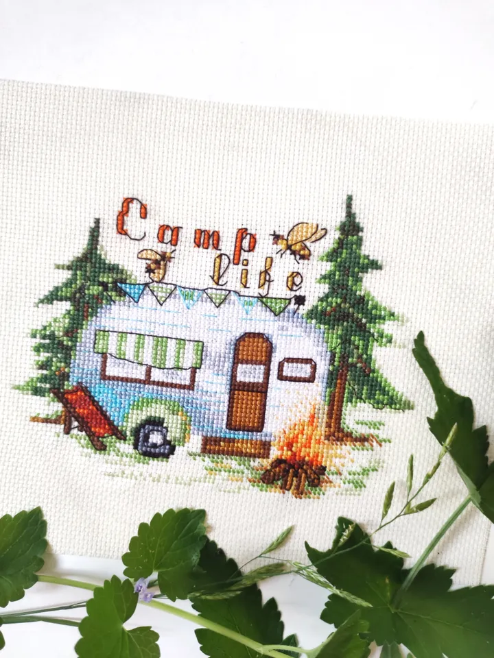 Camp life cross stitch pattern
