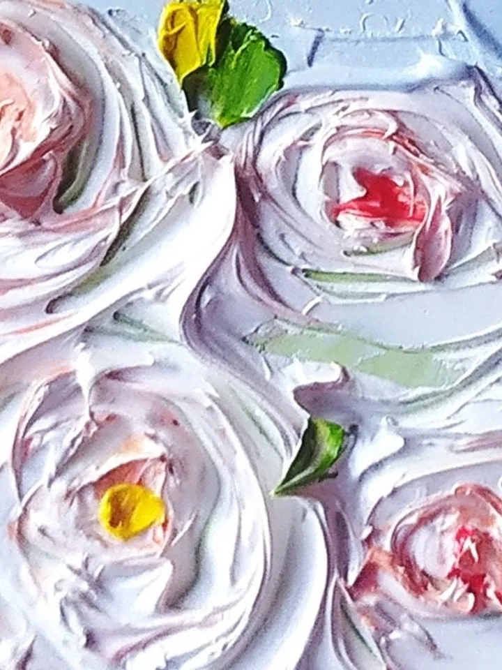 Ranunculus Painting Flowers Original Art 4 x 4 Ranunculus Art Impasto Oil Painting Floral painting by ArtProkopaloSv