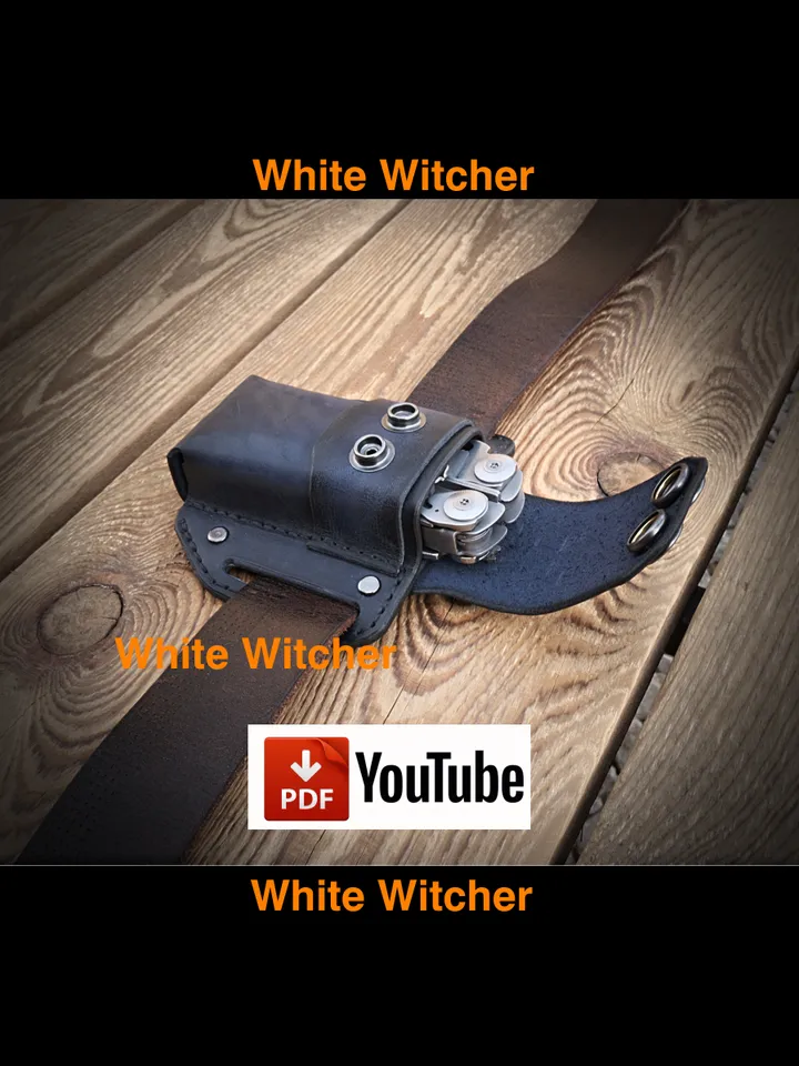 leather pattern to make - EDC multitool-leatherman belt pouch.EDC11