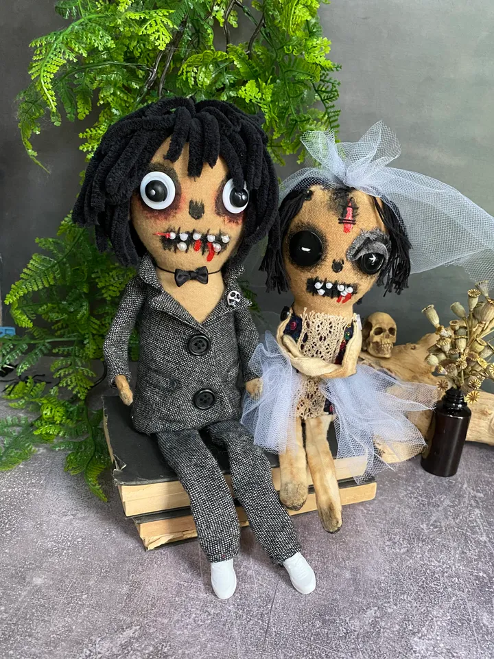 handmade halloween doll . boy doll . creepy cute doll