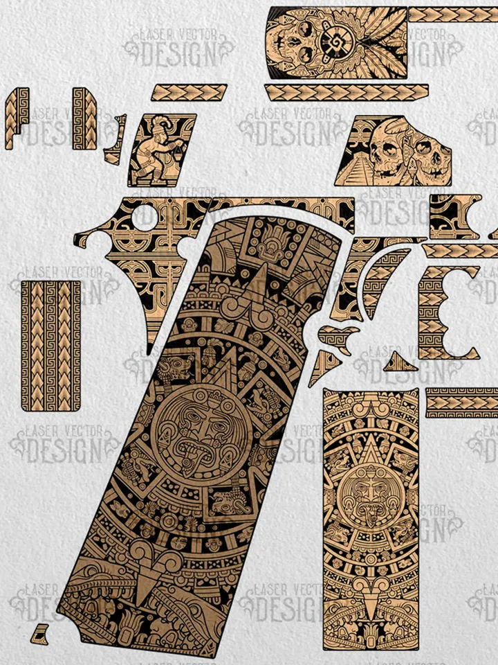 VECTOR DESIGN Kimber Custom LW Aztec calendar
