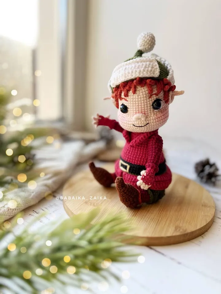 PDF Crochet Pattern Elf Bernard, Amigurumi Elf, Christmas ornaments, Christmas Decor, Amigurumi Christmas, Doll Pattern